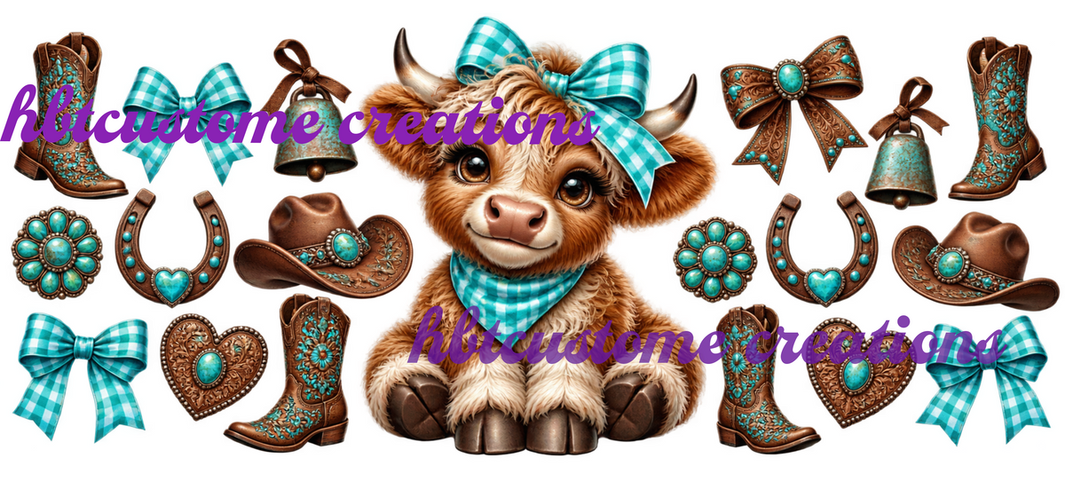 TURQUOISE COW WRAP POD