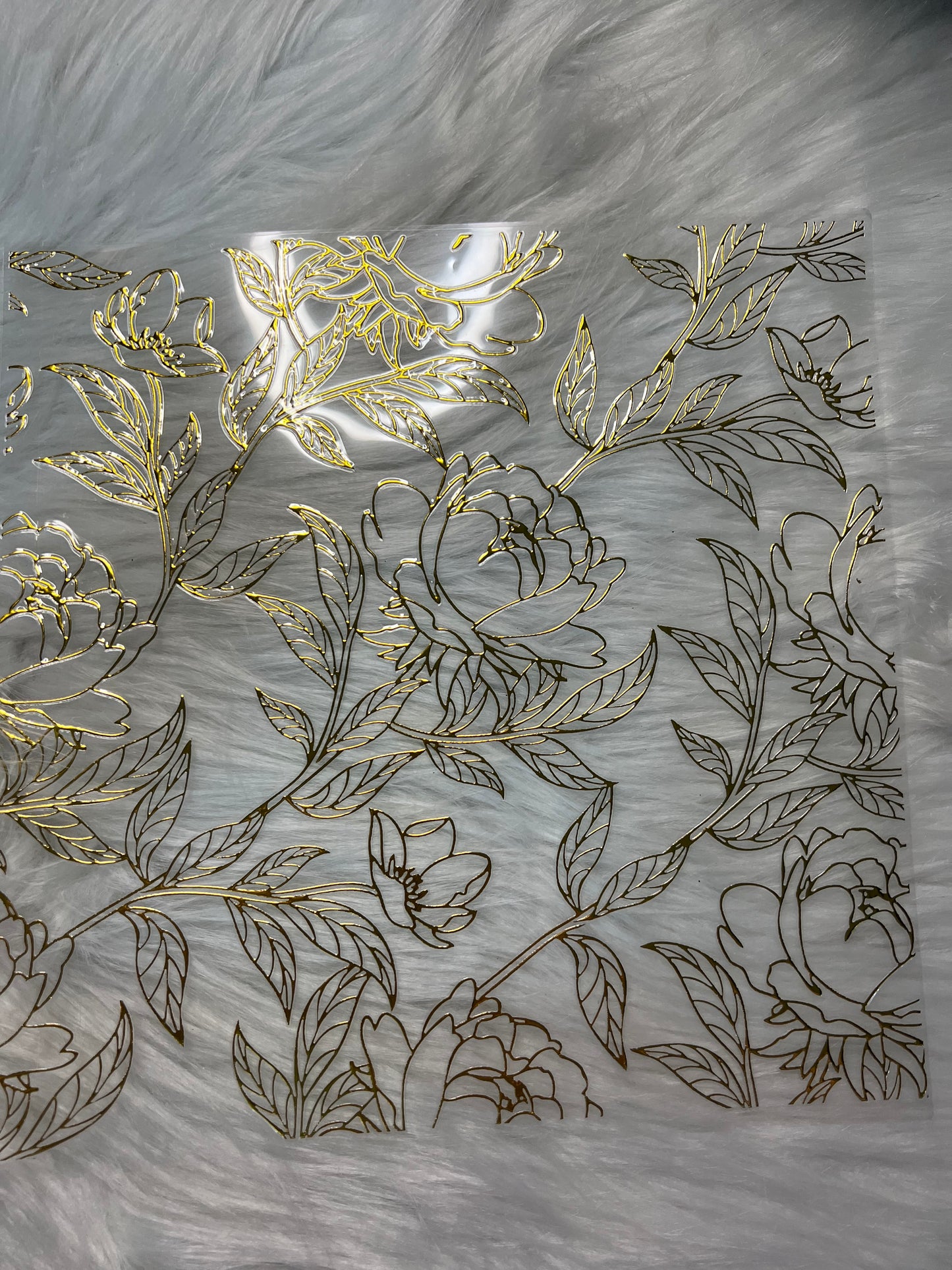 Gold Holo Rose Outline Element 10 x 10