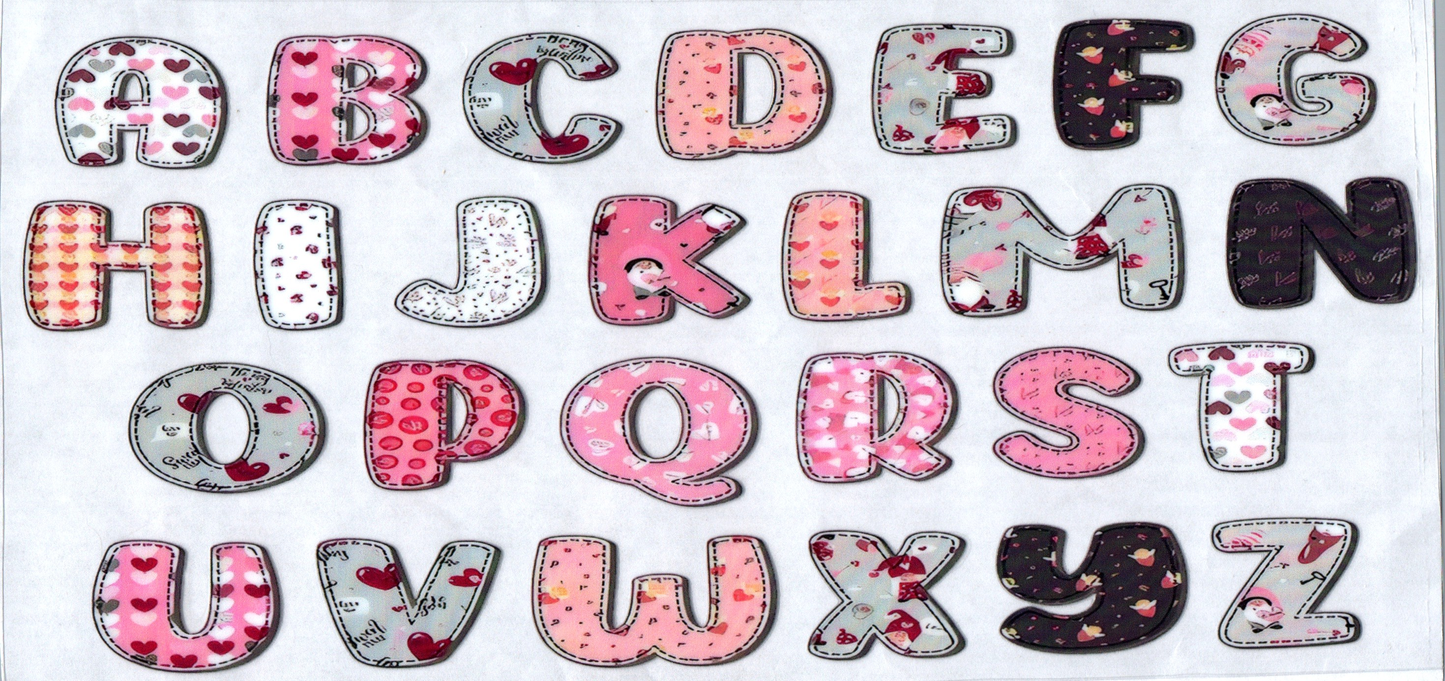 16 oz Heart Letters 10