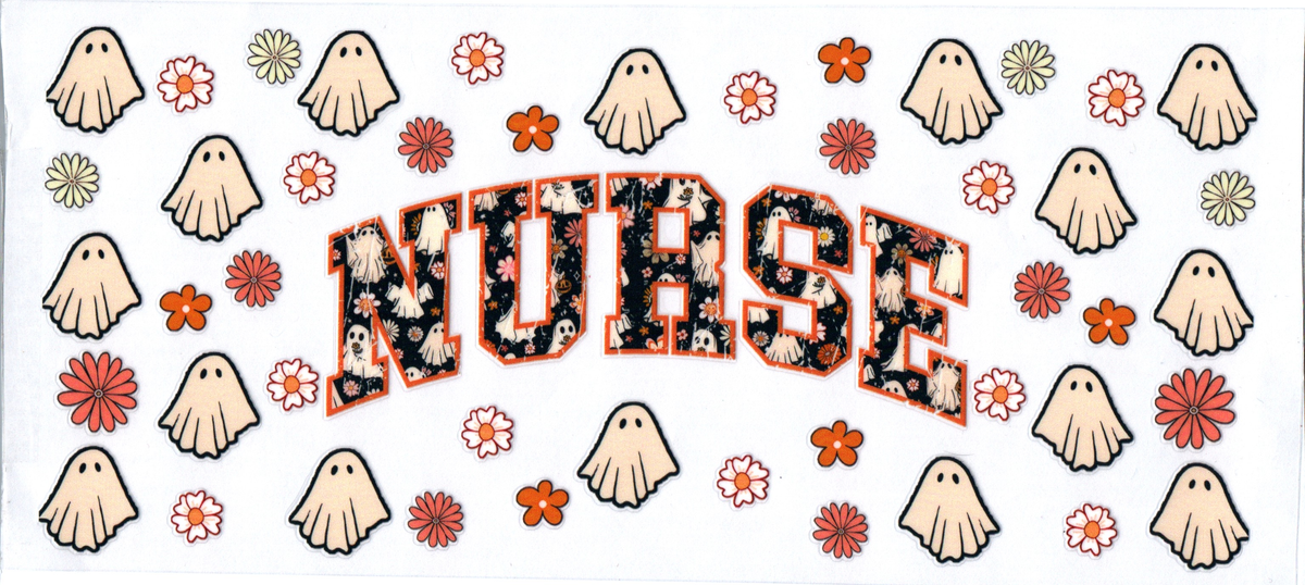 16oz nurse flowers and ghosts halloween 102