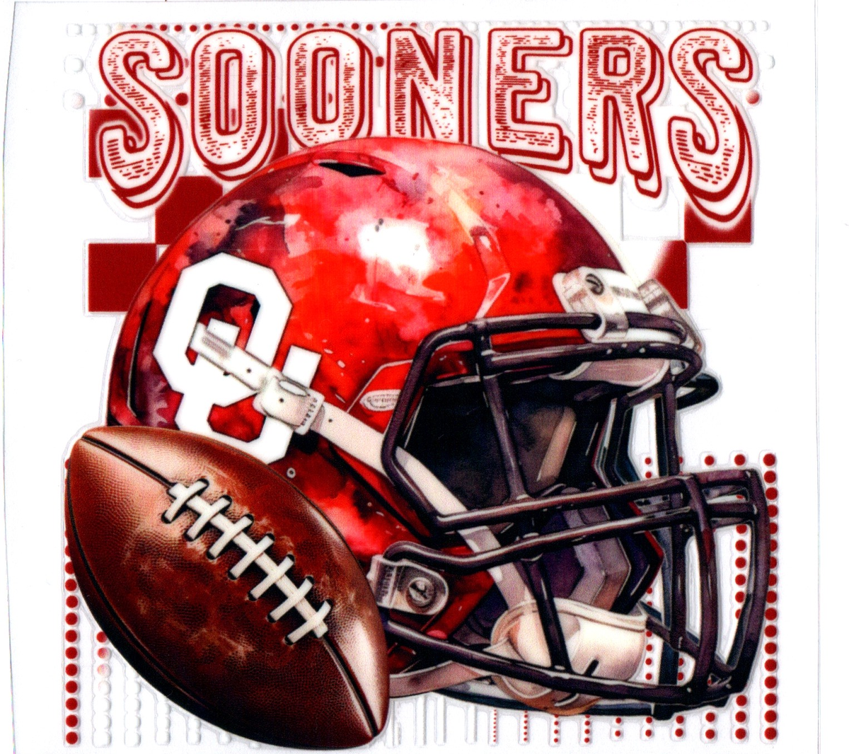 OK sooners Single Decal football 10