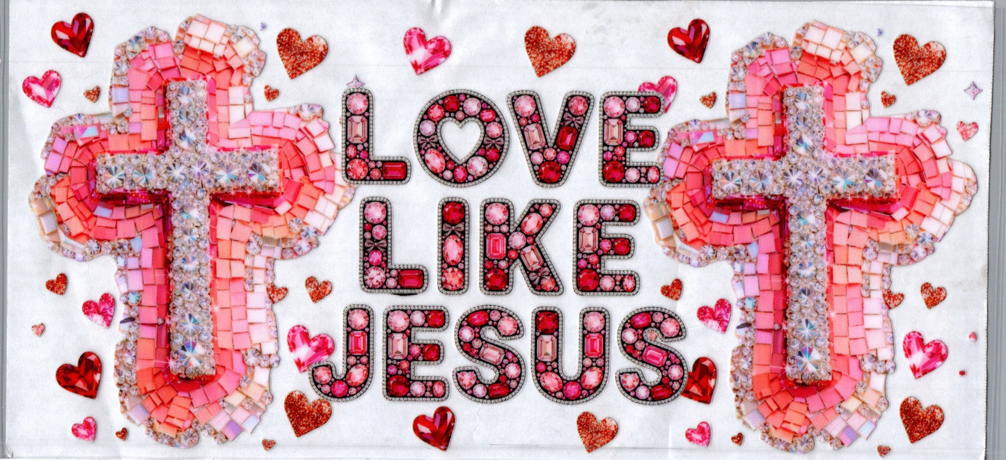 16oz Jeweled Love Like Jesus Faith 107