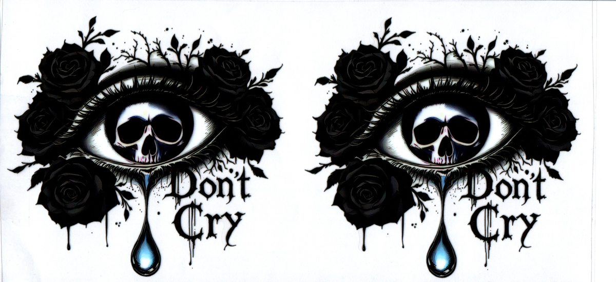 16oz black roses skull eyes halloween 109