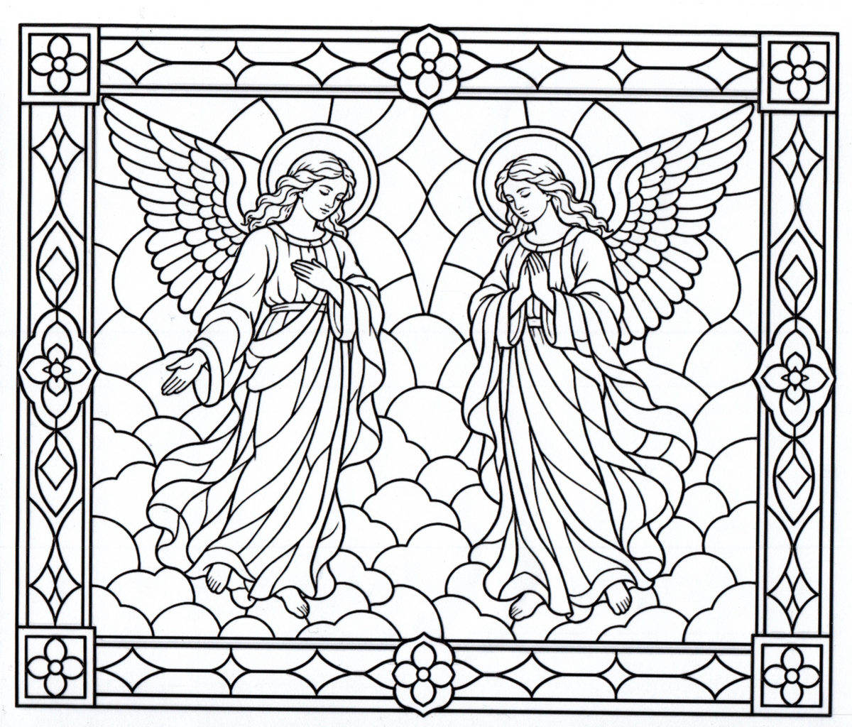 pair of angels stained glass 20oz 11