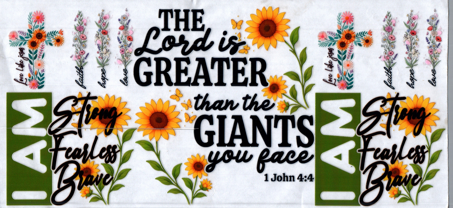 16oz The Lord is Greater than the Giants Faith 113
