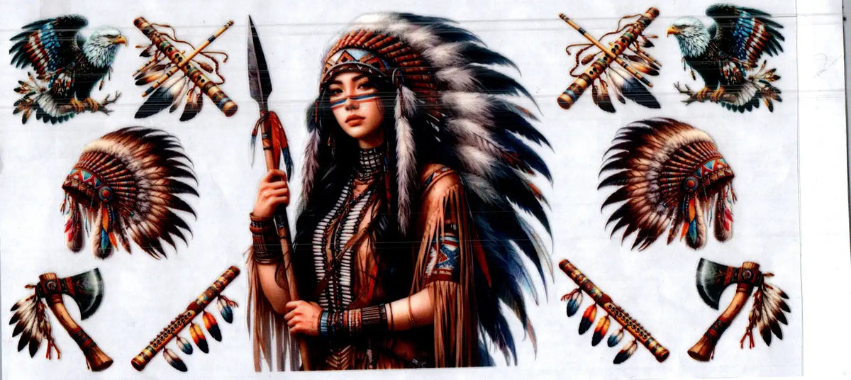 16 oz indian girl headress misc 114