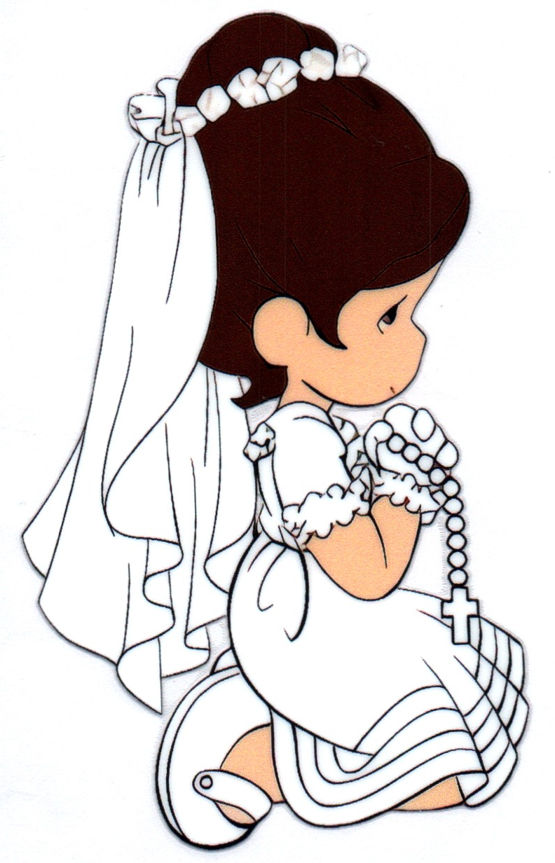 Bride praying Precious Moments 11 Single Decal