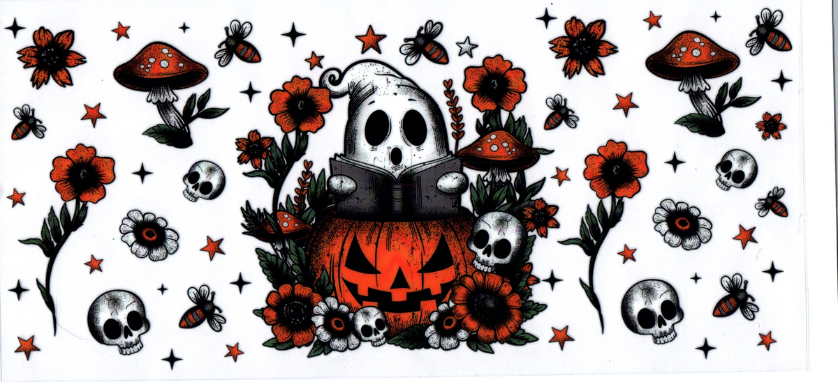 16oz ghost reading in pumpkin halloween 122