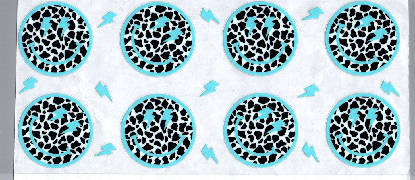 16oz Black, White & Blue Smiley Faces Kids