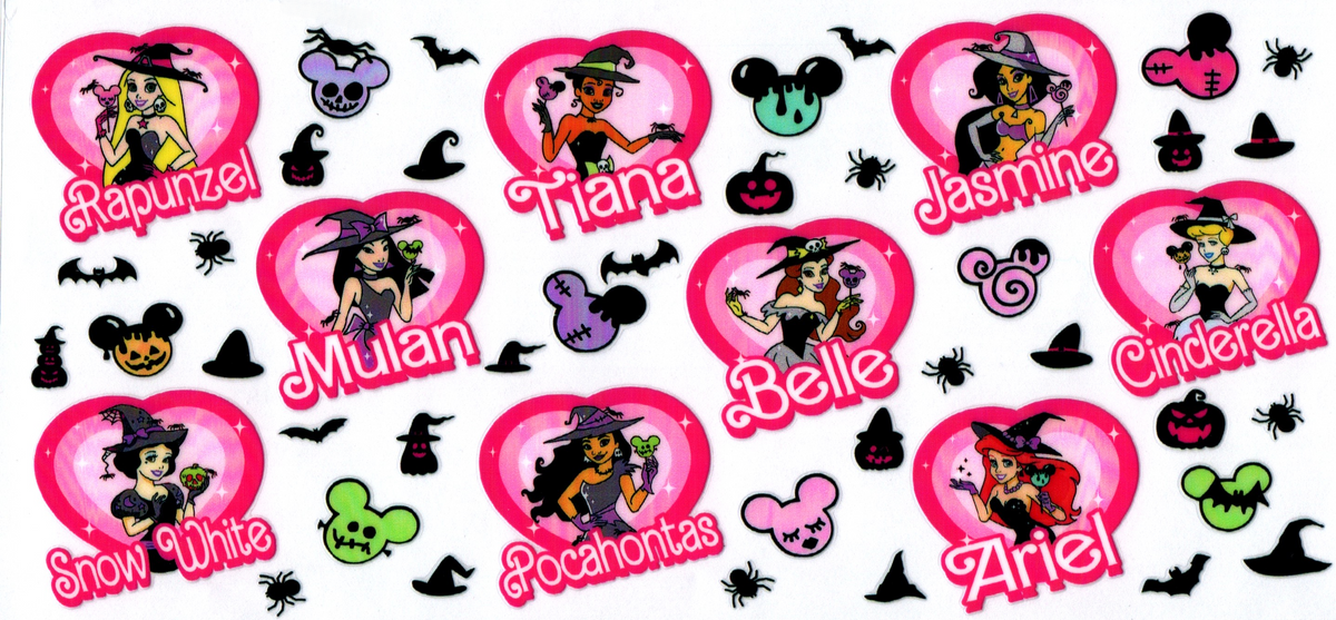 16oz Princesses in hearts Halloween 1