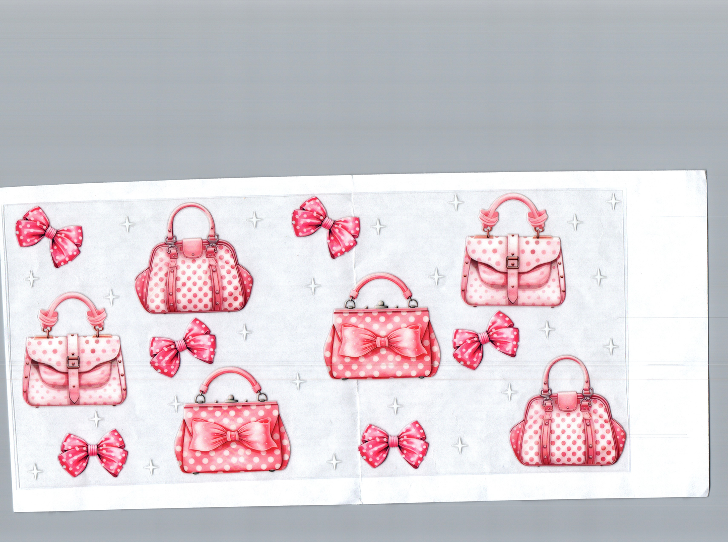 16 oz pink purse with bows 1