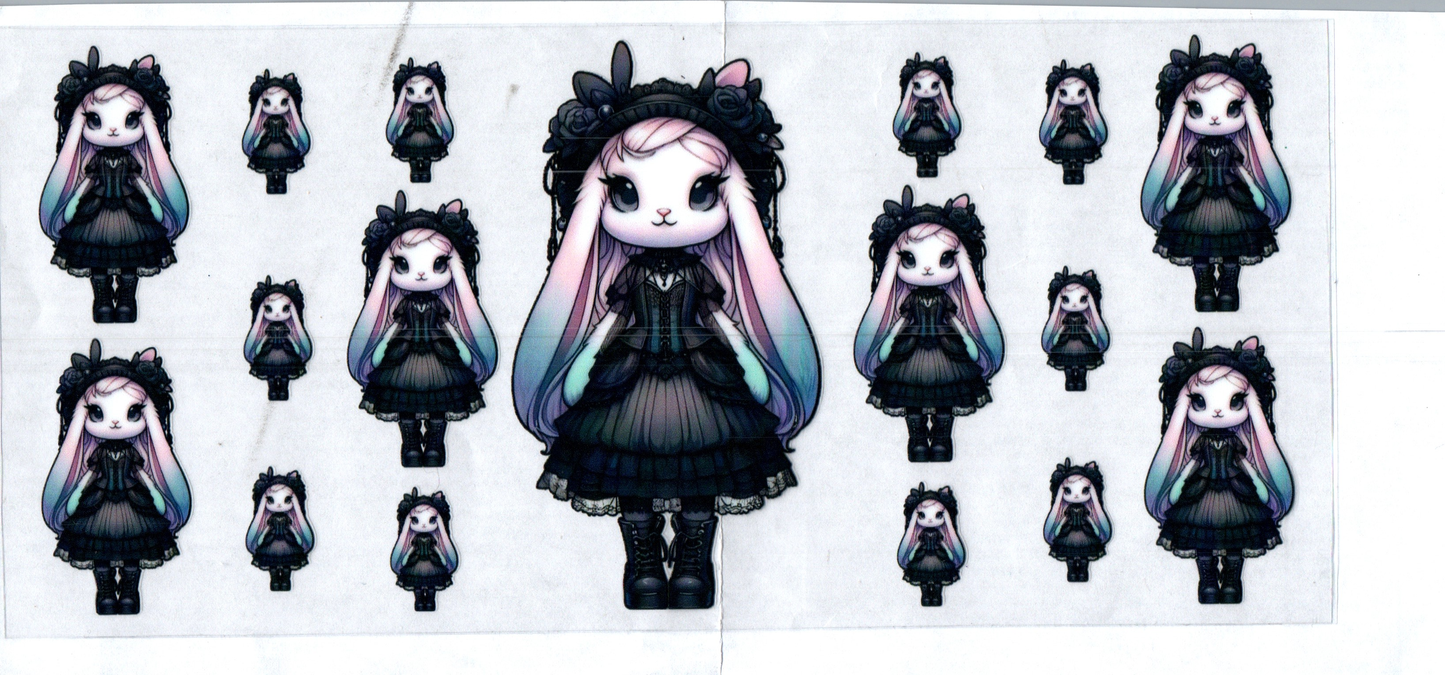 16 oz Gothic bunny Halloween 13