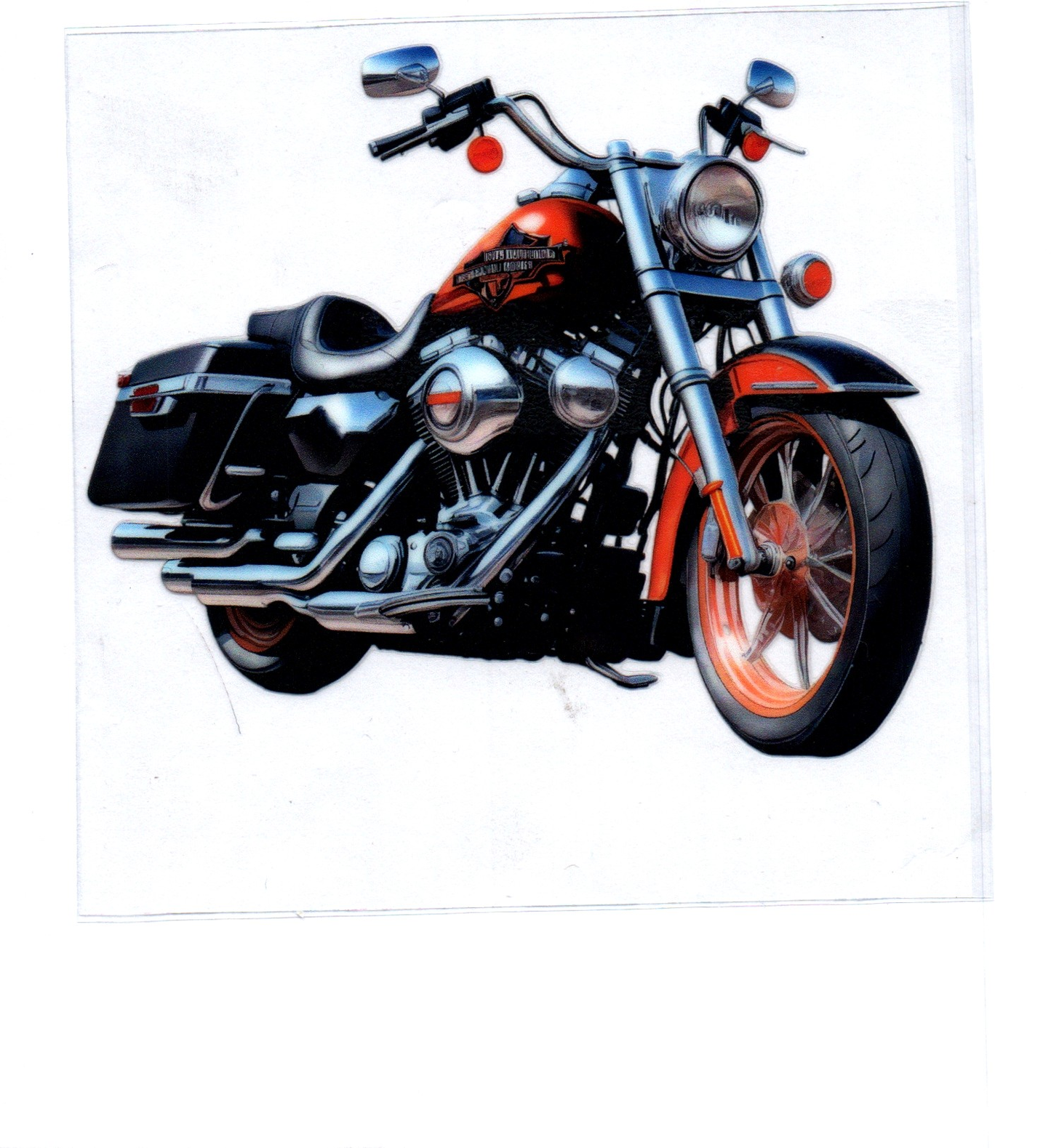 HD Orange Bike Right Decal 13