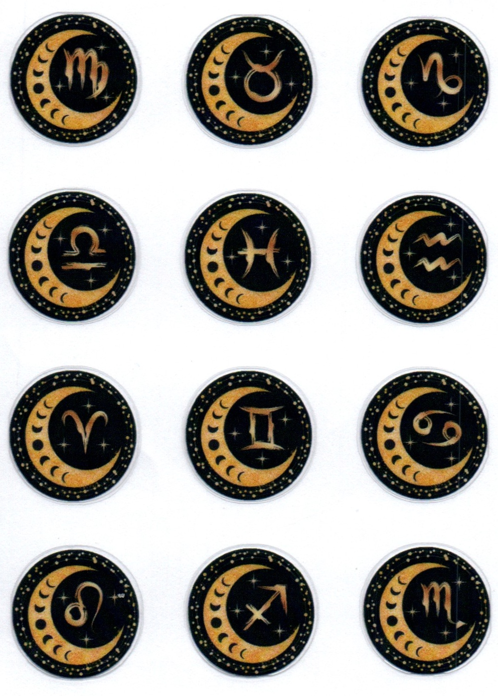 Small Zodiac Circles Single Decal 13
