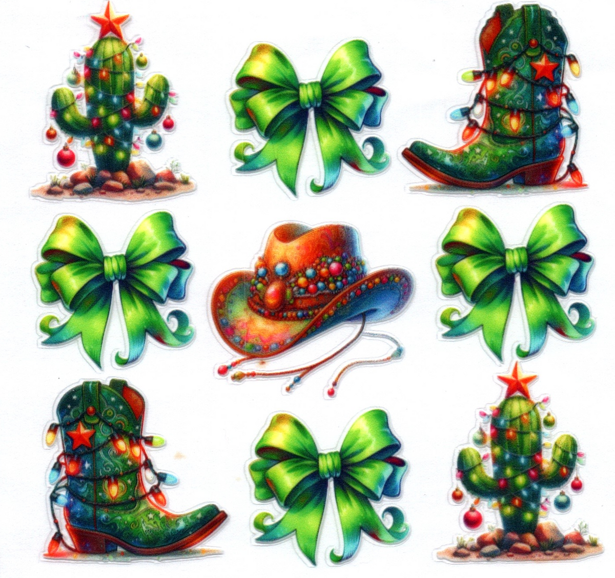 Green Country Christmas decorations Christmas Single Decal