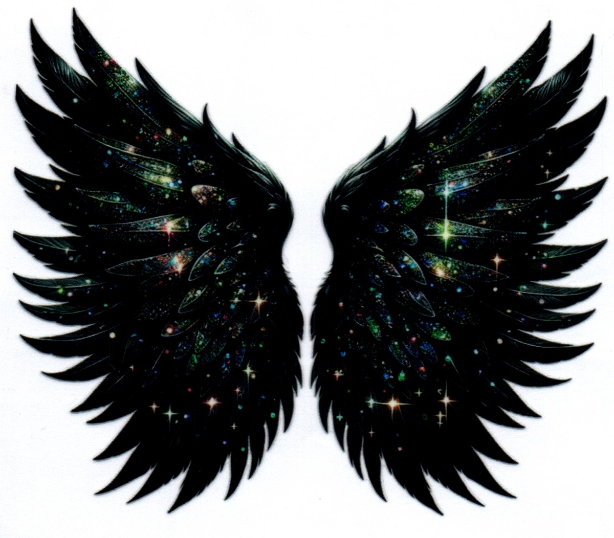 Black galaxy wings Single Decal 13