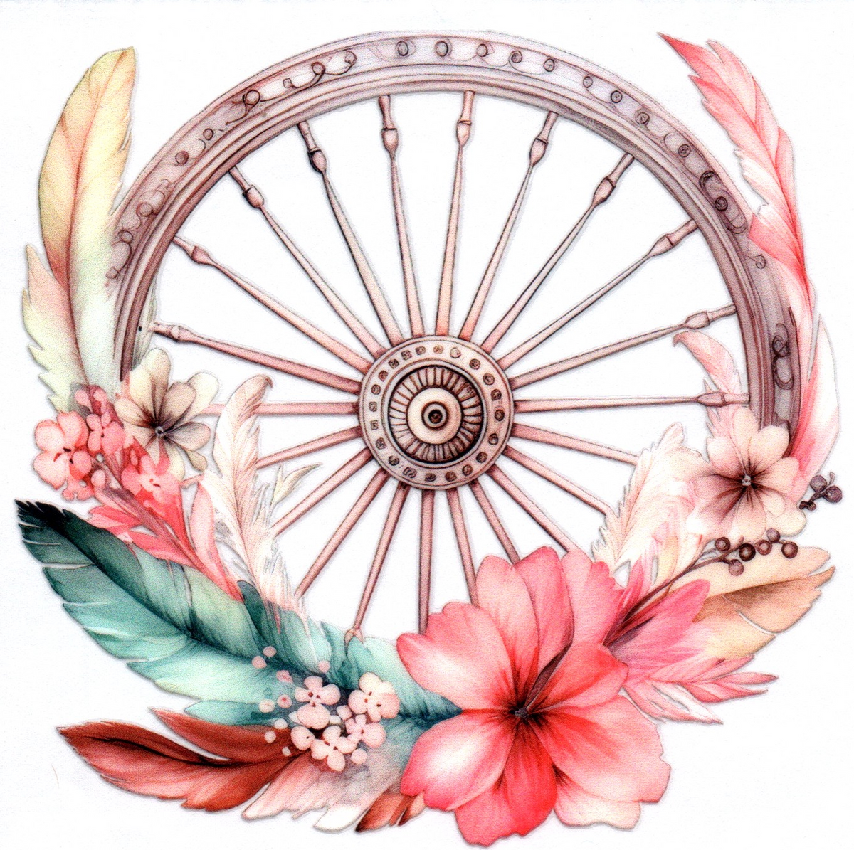 Wagon wheel Single Decal 138