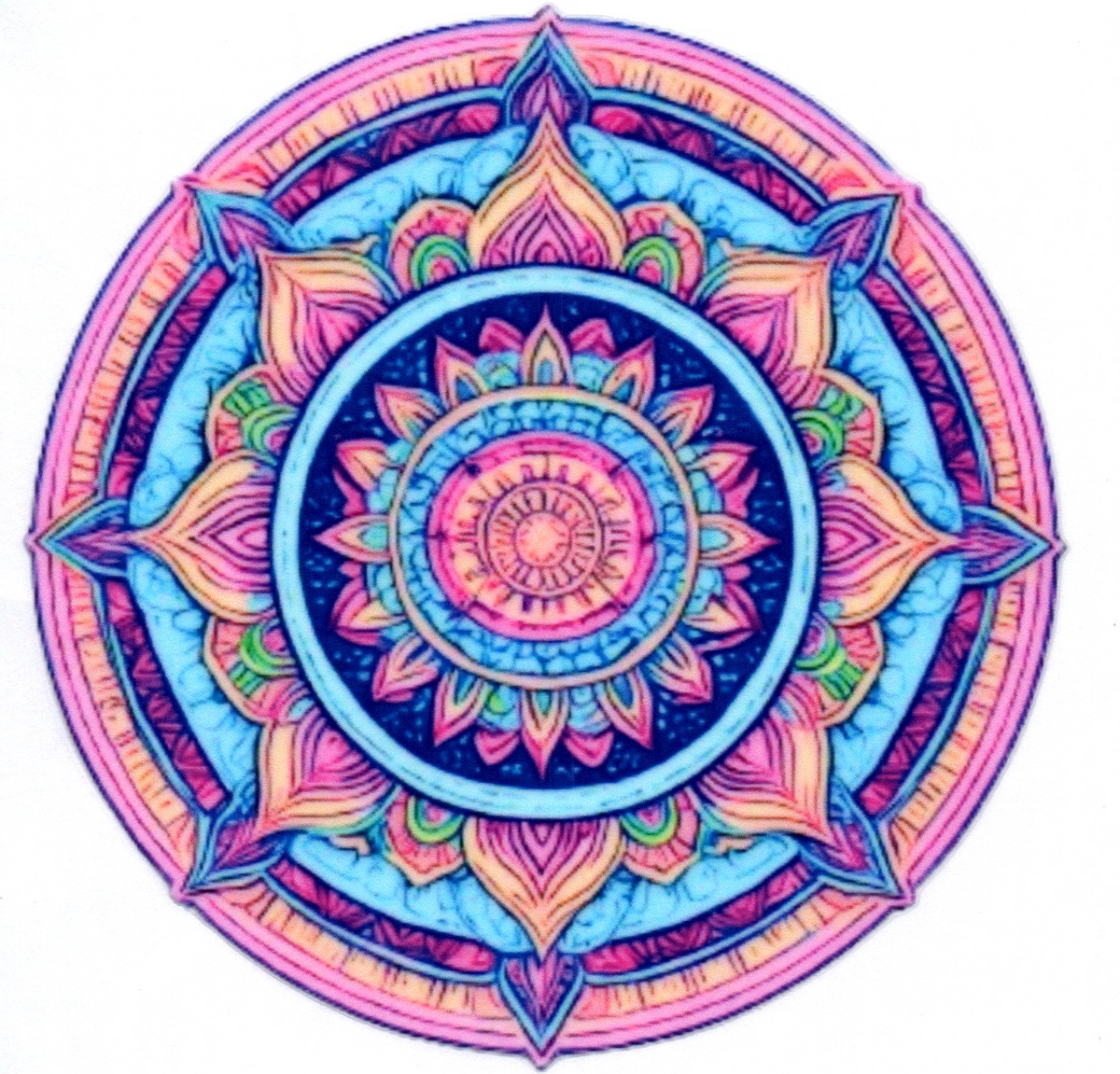 Purple/Tan/Light Blue Mandela 14 Single Decal