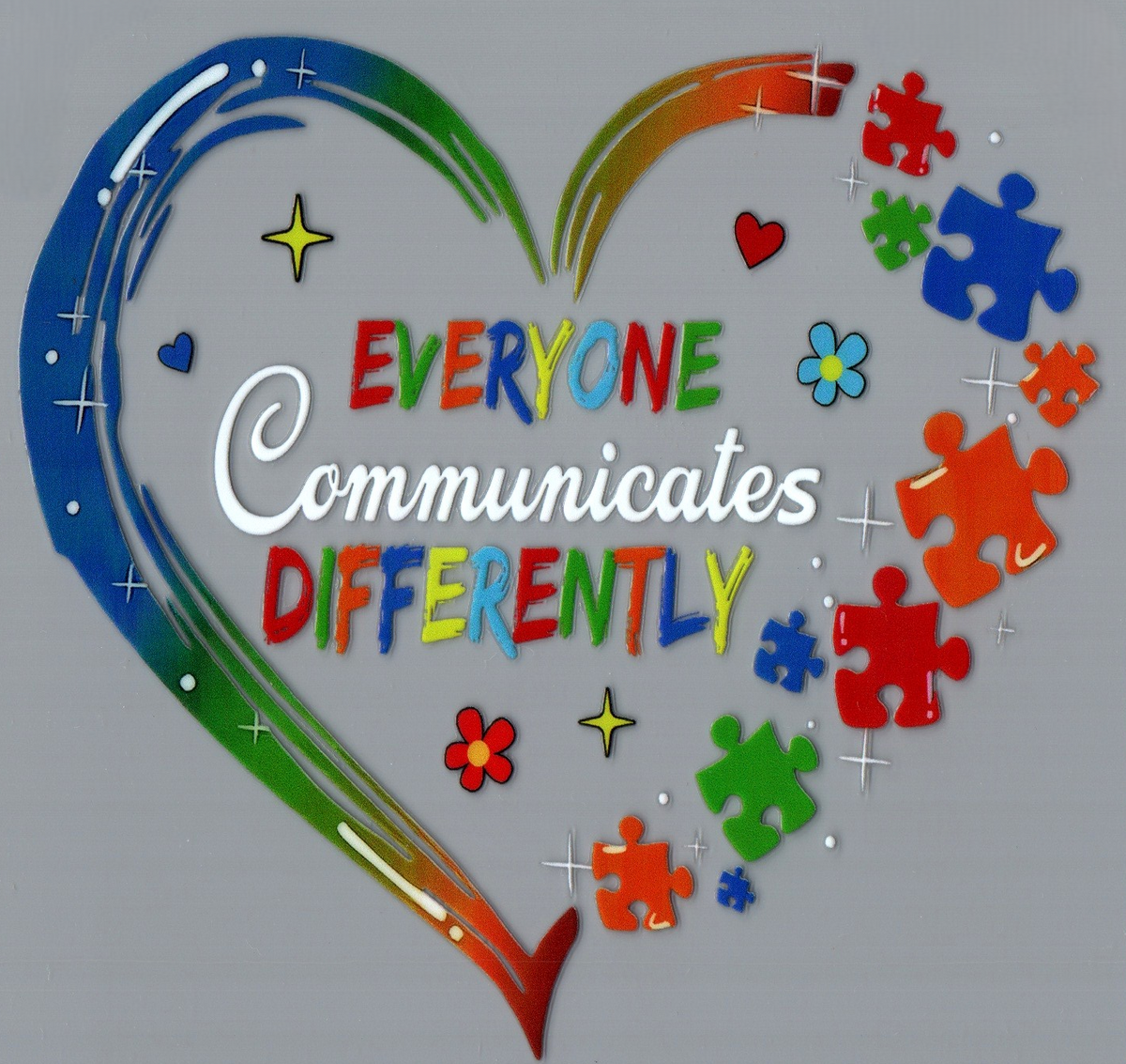 Everyone communicates differently Autism Single Decal 14
