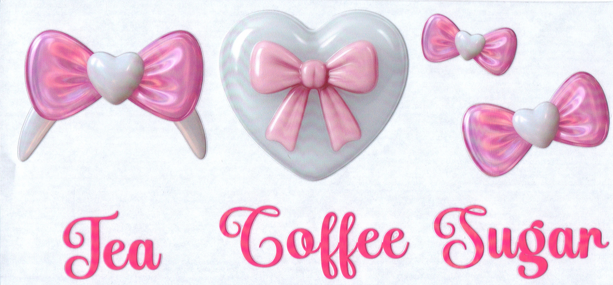 16 oz mini bows tea coffee sugar 14