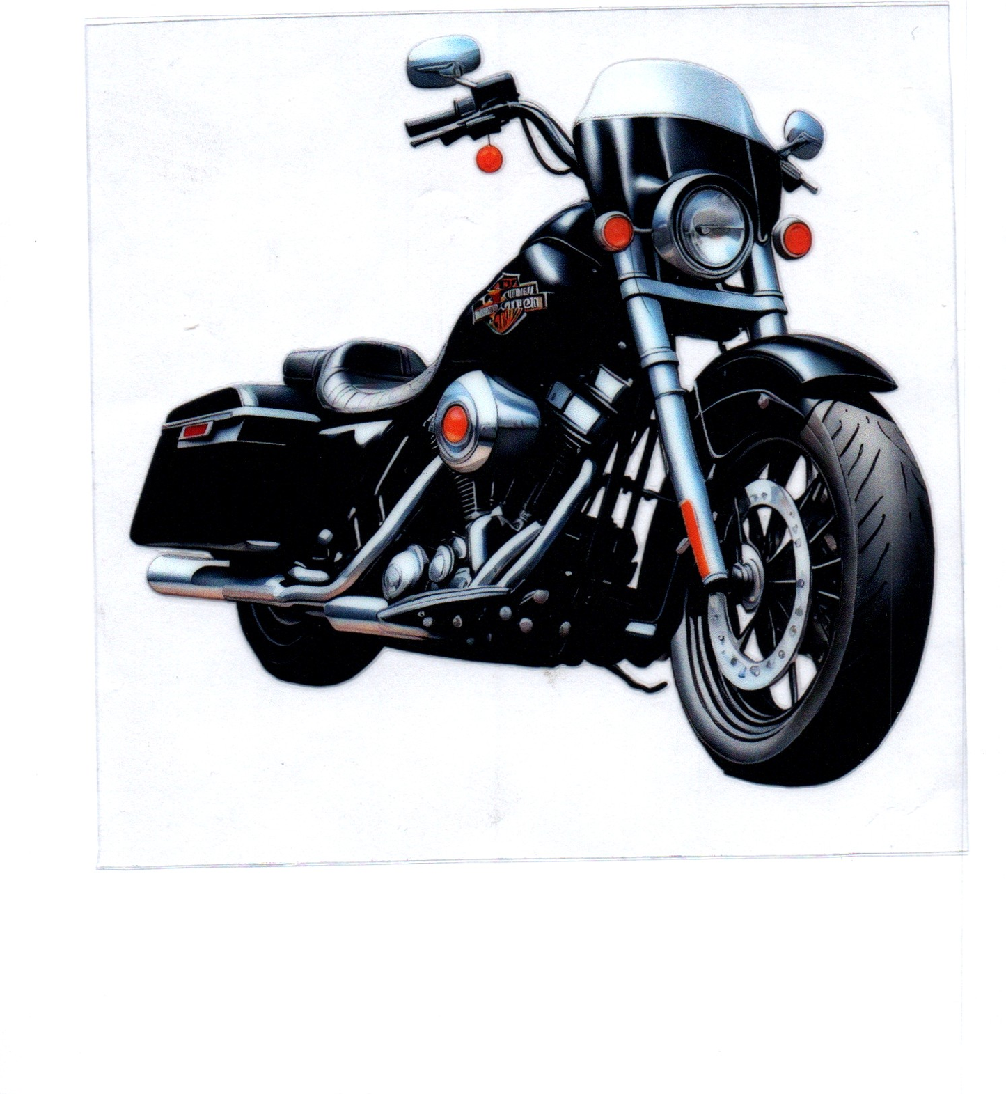 HD Black Bike Right Decal 14