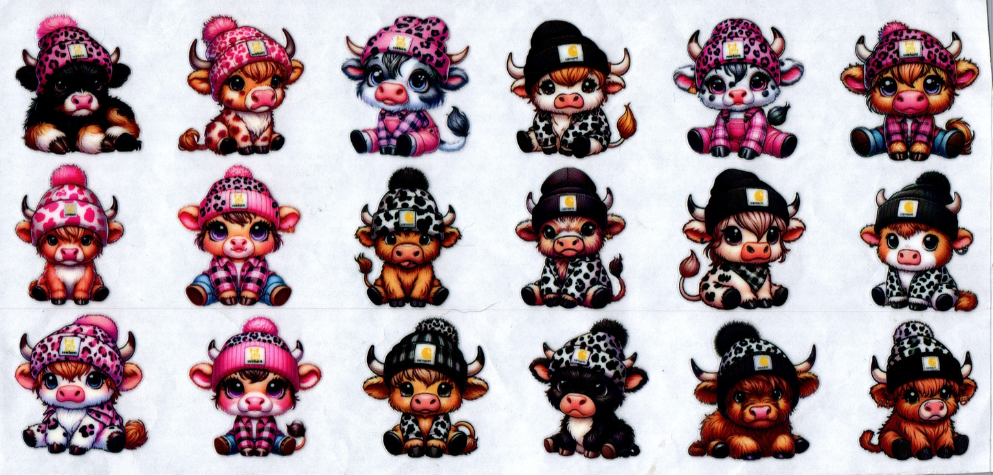 16 oz Multiple Cows w/beanies 146