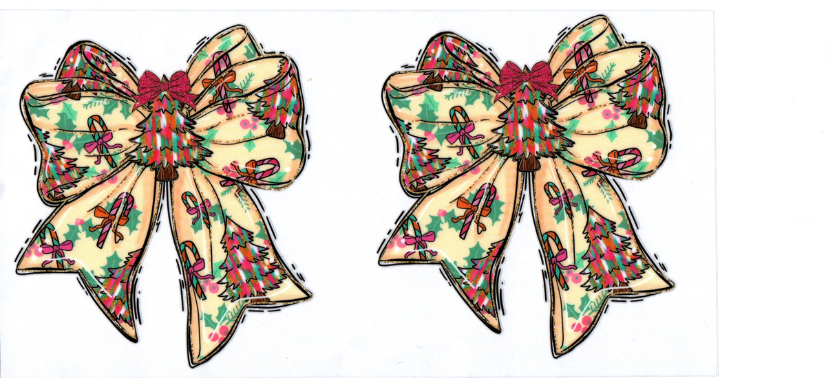 Christmas tree Candy cane Bows 16oz