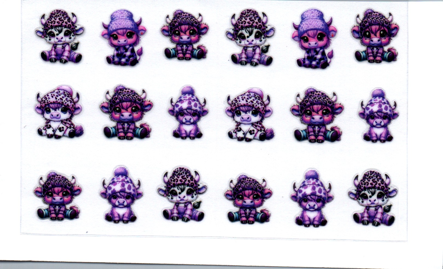 Purple Highland Cows Spray Bottle Wrap 15