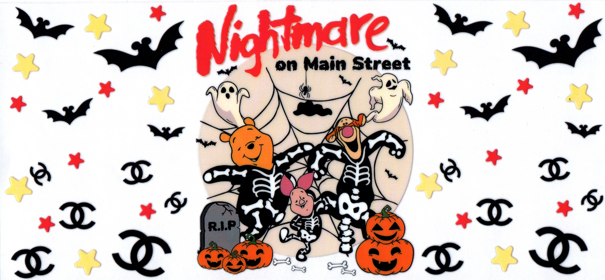 16oz Yellow Bear & friends nightmare on main street Halloween 15