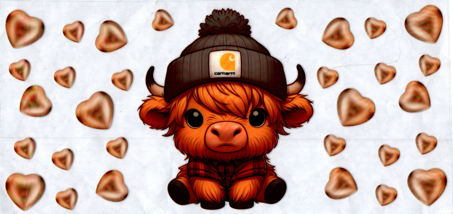 16 oz Brown Cow in flannel shirt 153