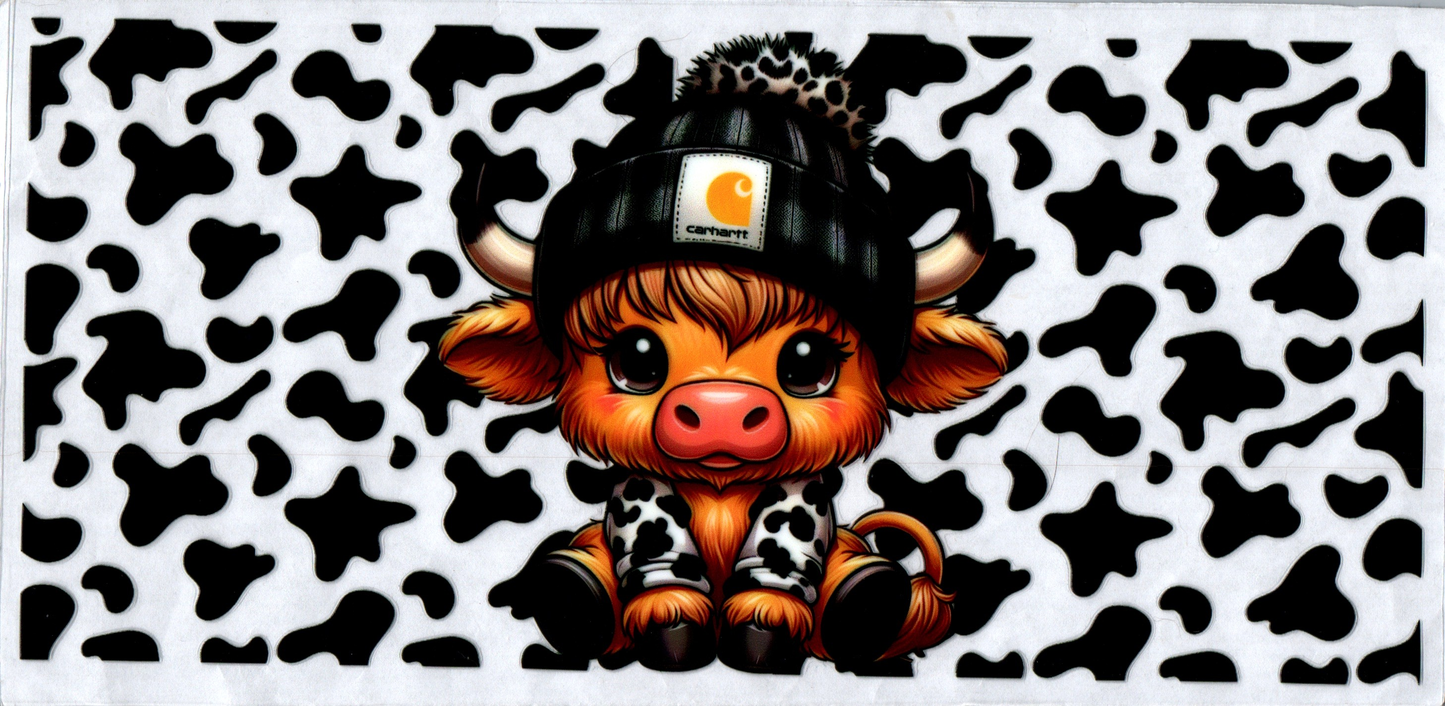 16 oz Brown Cow in jacket black spots around 154