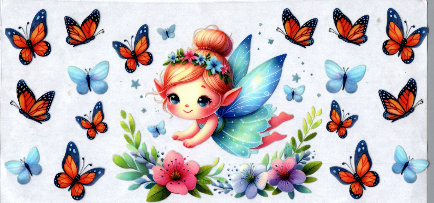 16 oz Flying Little Girl Fairy w/butterflies