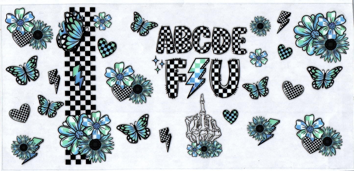 16 oz ABCDE FU green-blue 16