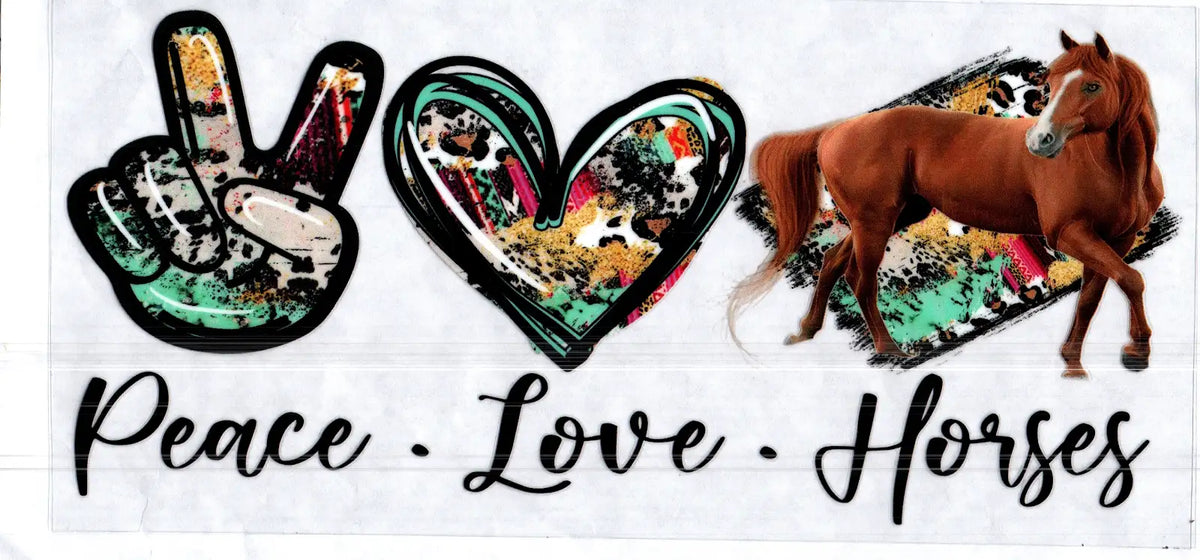 16 oz peace love horses misc 167
