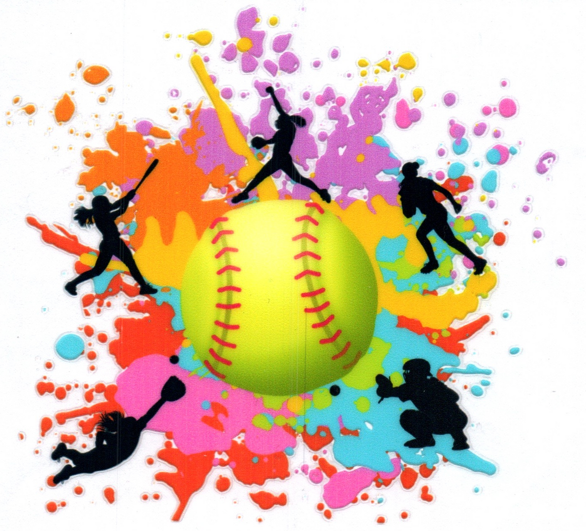 Softball 1 Single Decal 1