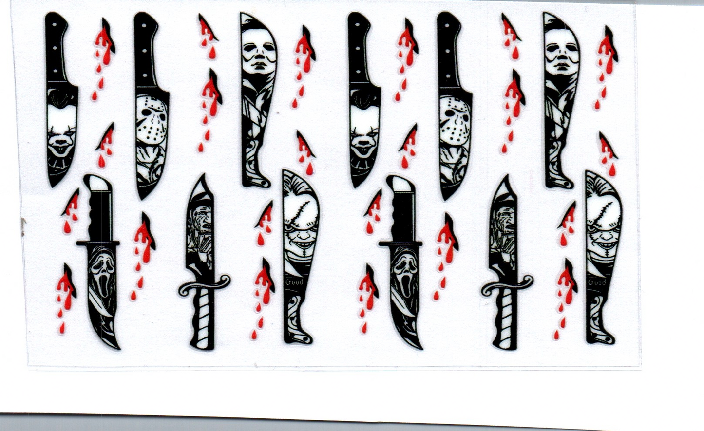 Horror knife Spray Bottle Wrap 1