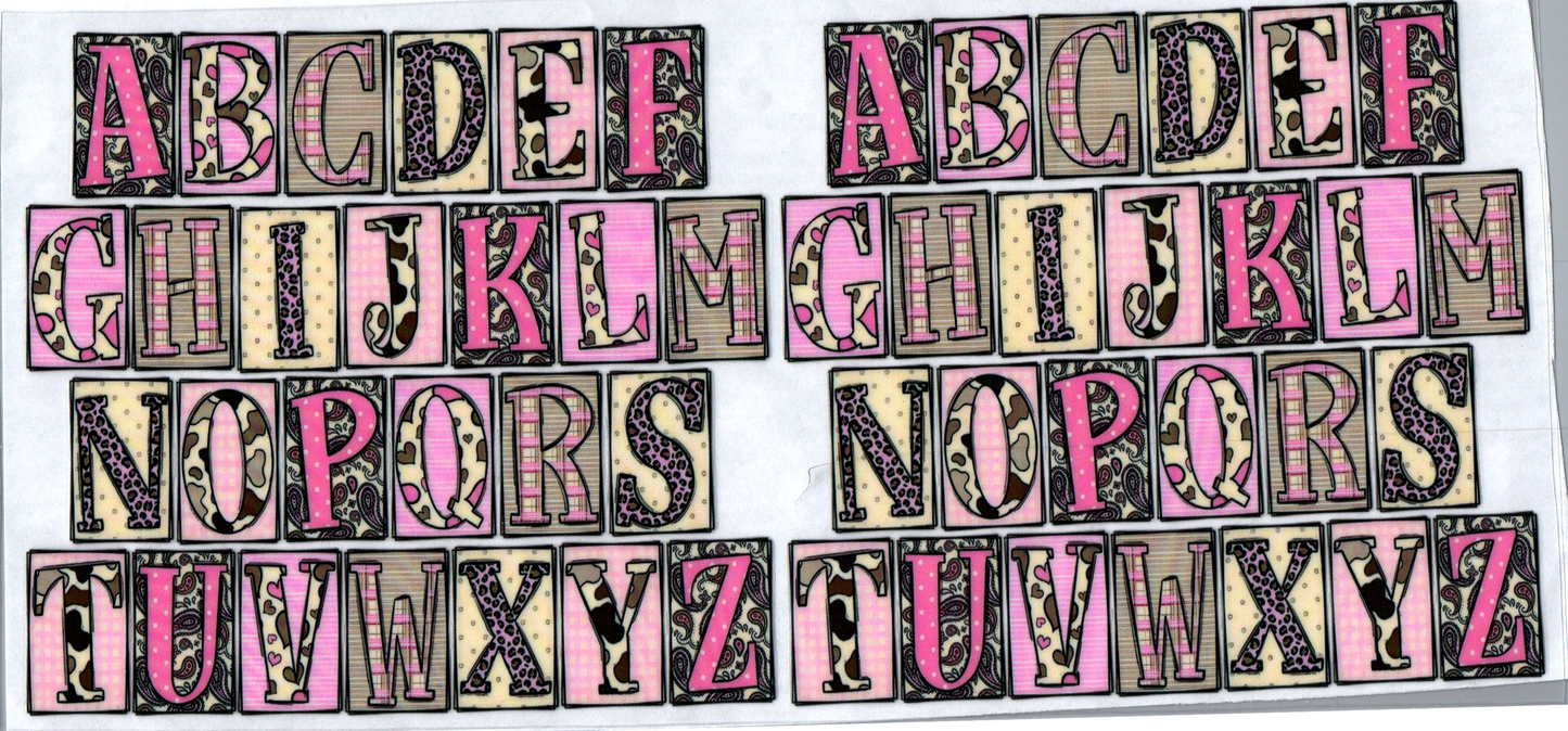16 oz Pattern Letters 17