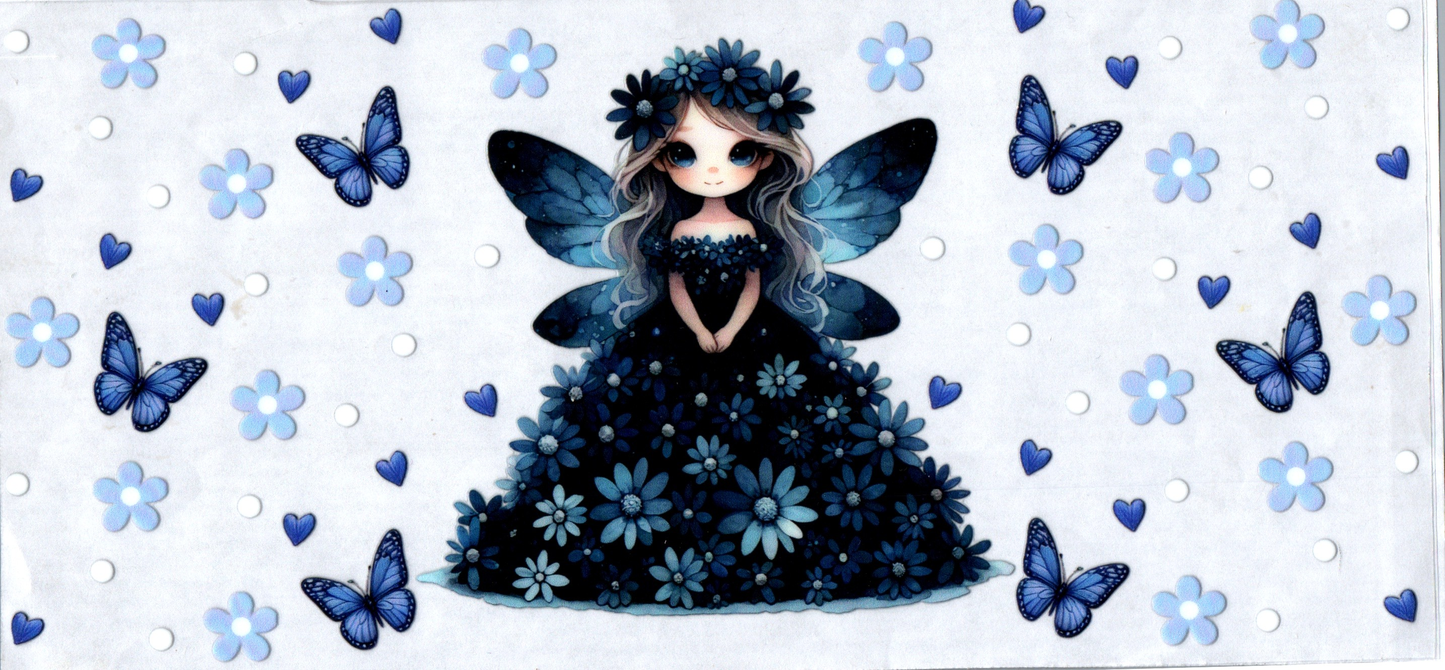16 oz Fairy with blue flower dress