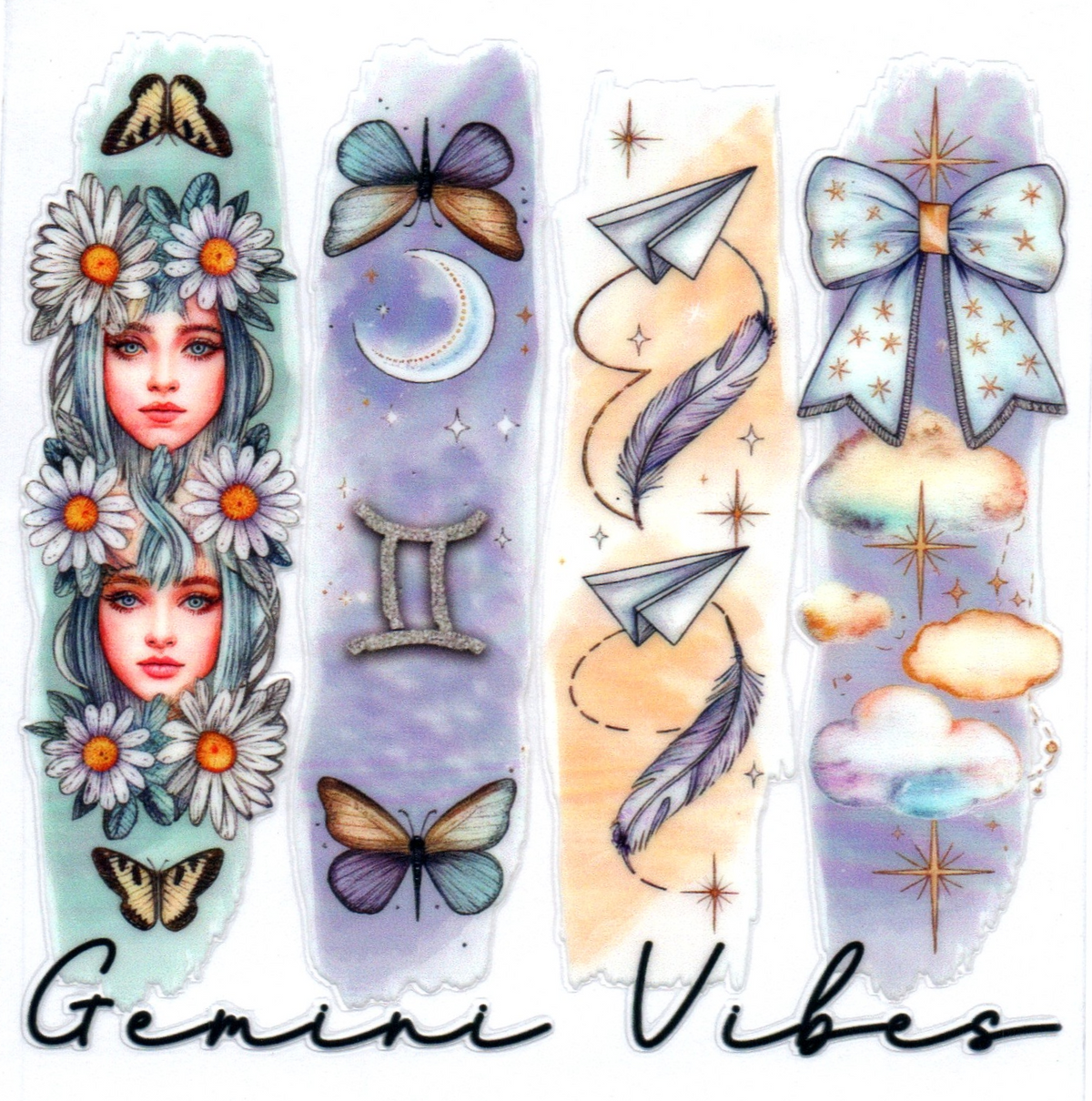 Gemini Brush strokes Zodiac Single Decal 18