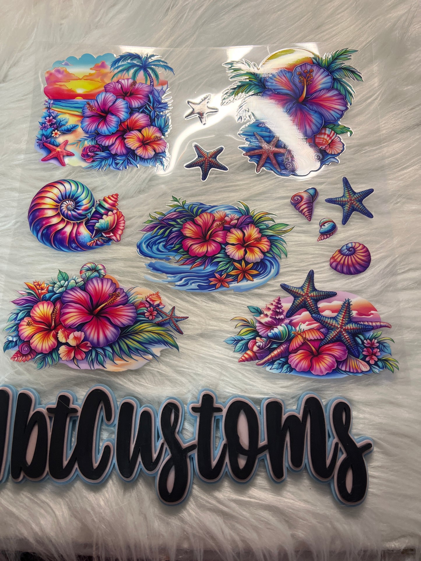 Colorful Hibiscus Element