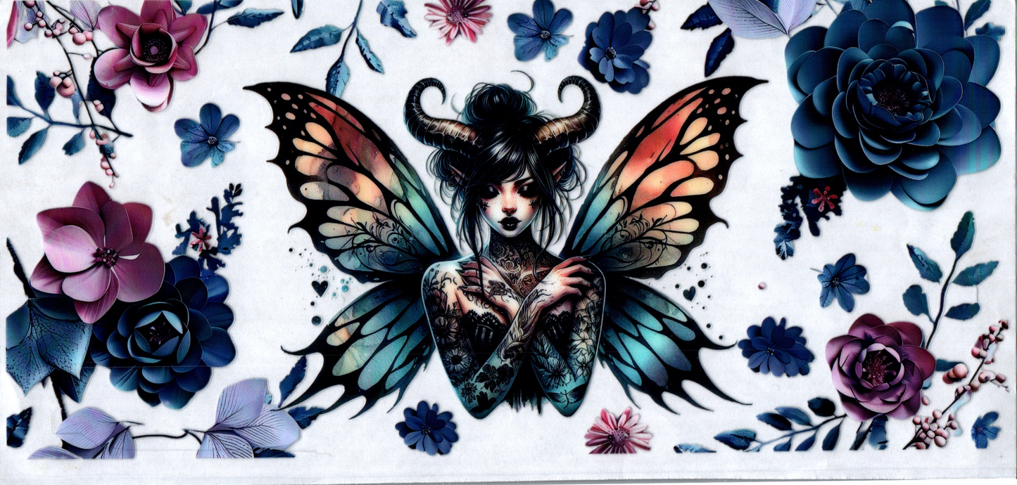 16 oz Rainbow winged Tattooed Fairy