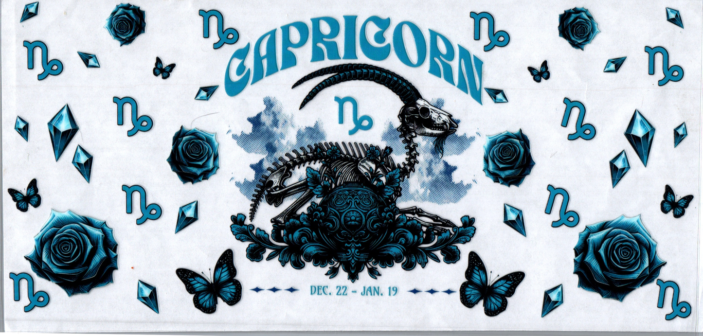 16oz Zodiac Skull Capricorn 19