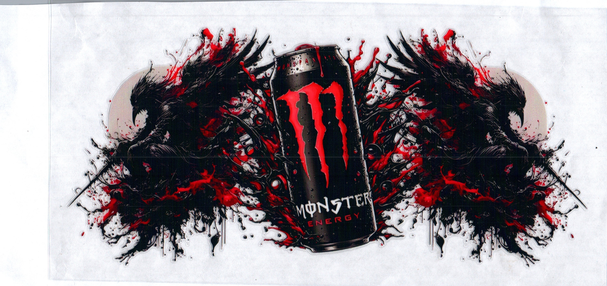 16oz red monster energy raven men 190