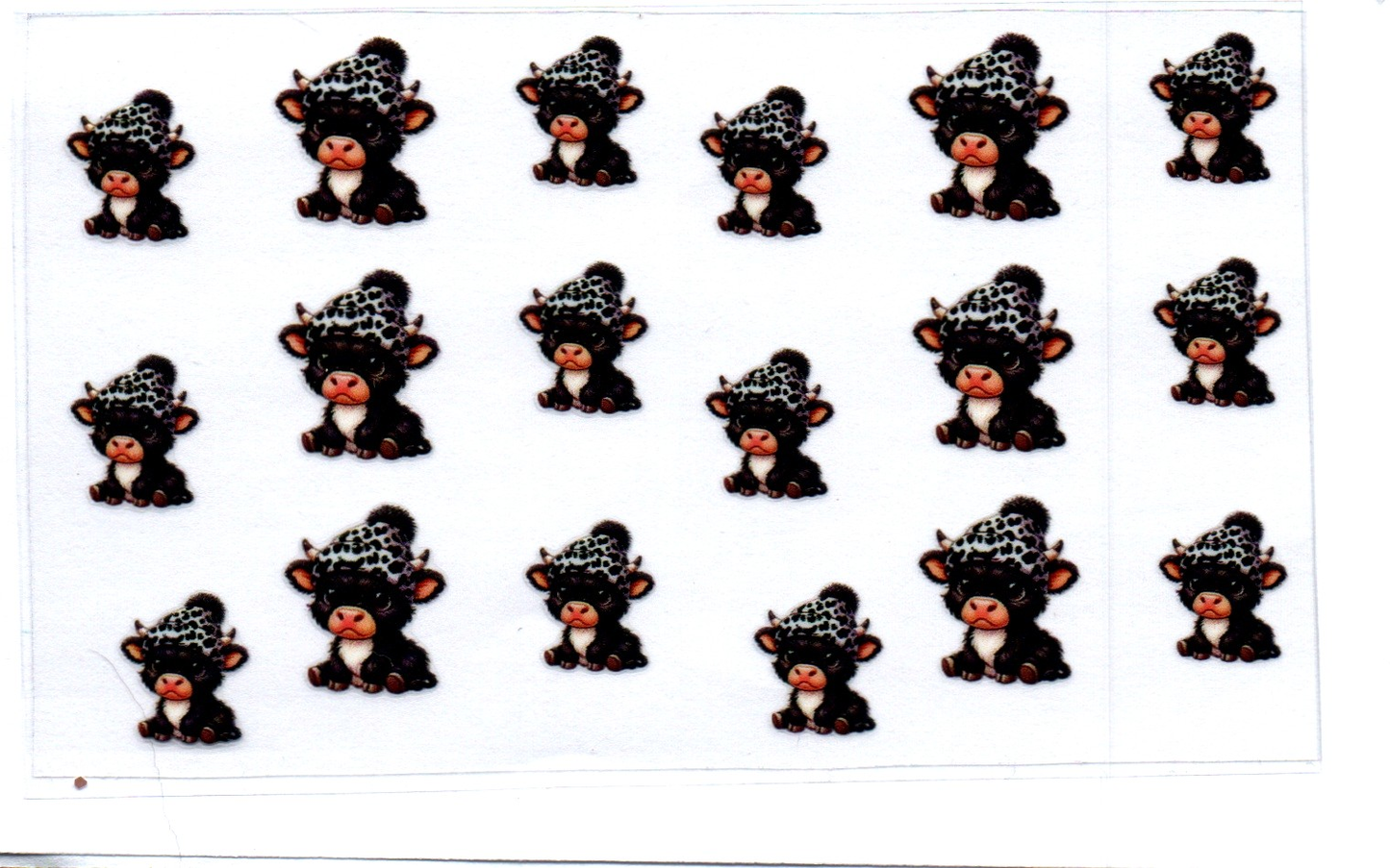 Black Highland Cows w/beanie Spray Bottle Wrap 19