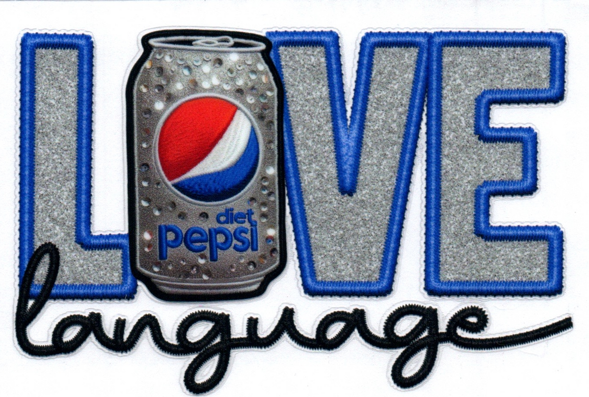 Love language Diet Pepsi Logo 19 Single Decal