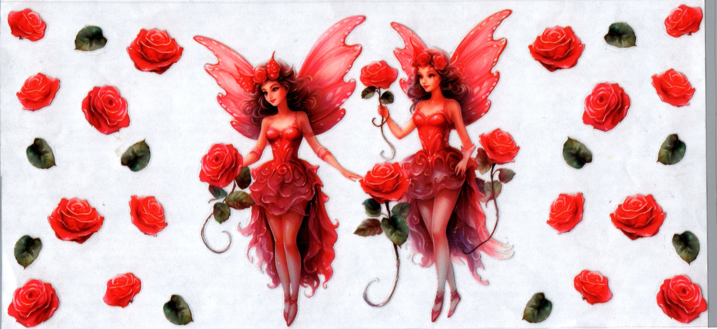16 oz Red rose fairy
