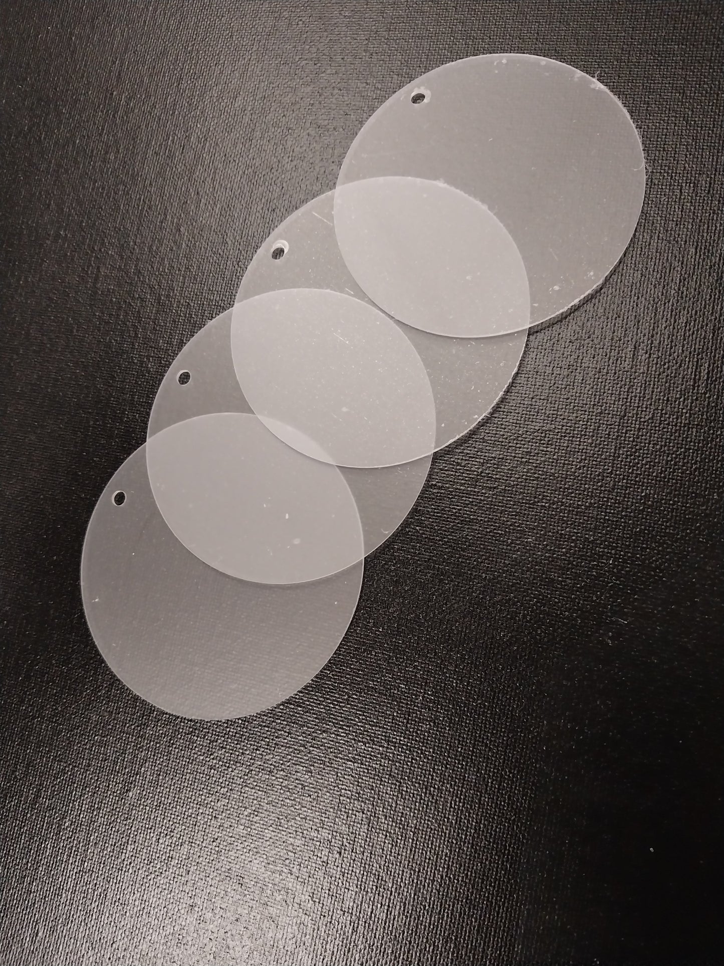 4 Pack Clear Acrylic Ornaments