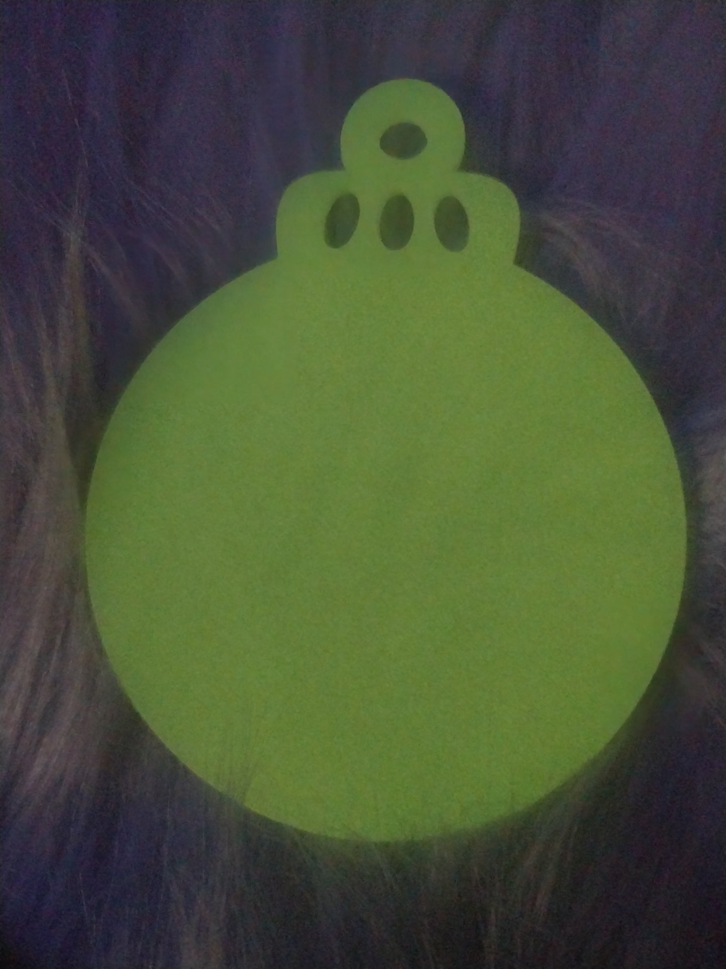 Pink Glow In Dark 3" Ornament