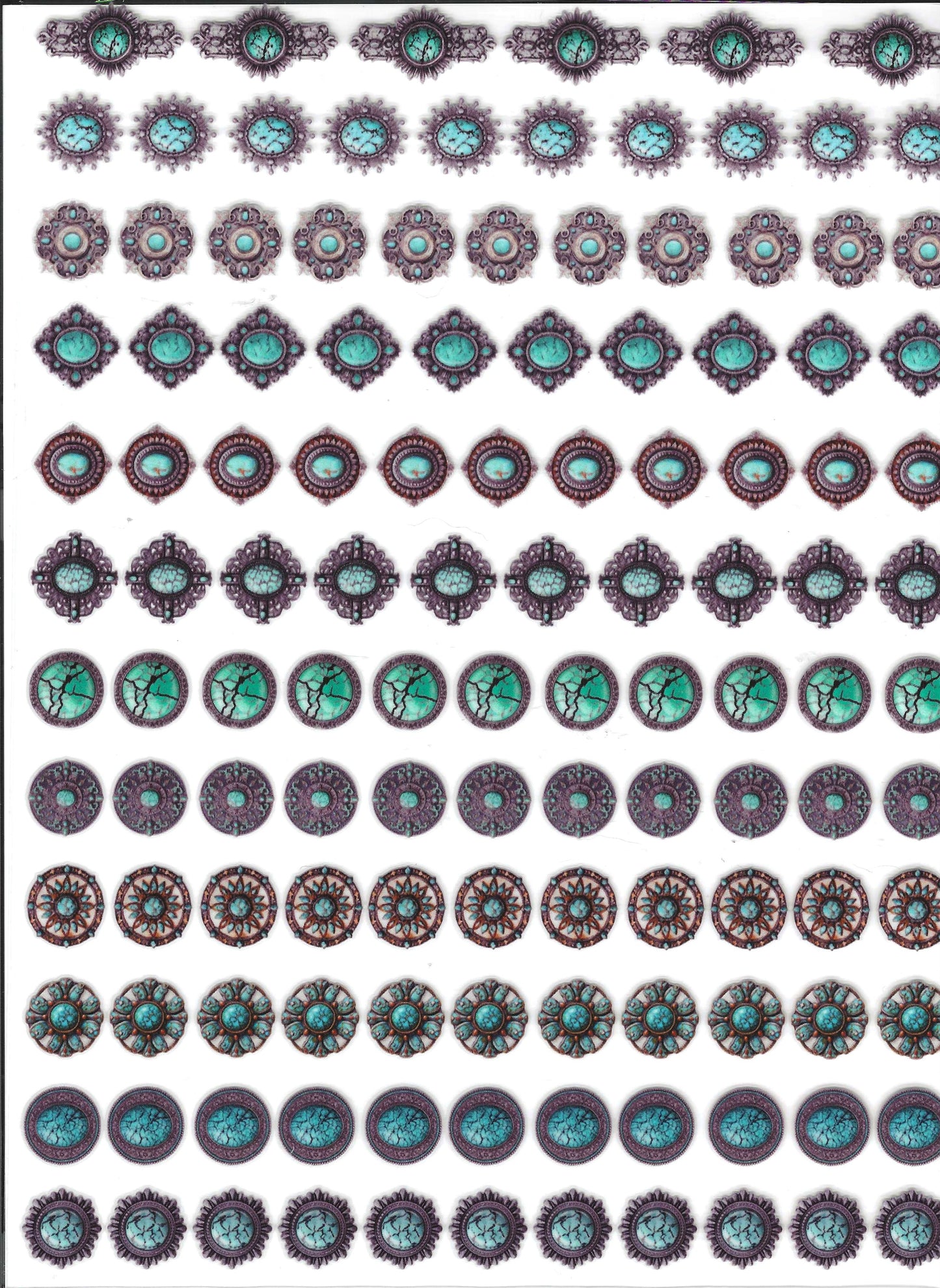 Turquoise Medallions Element