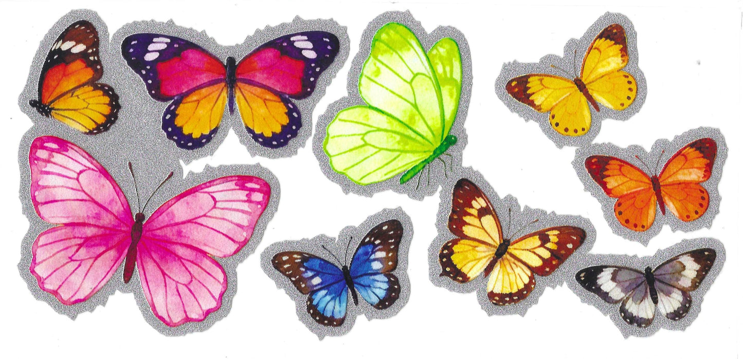 Multicolored Butterflies 16oz Glitter